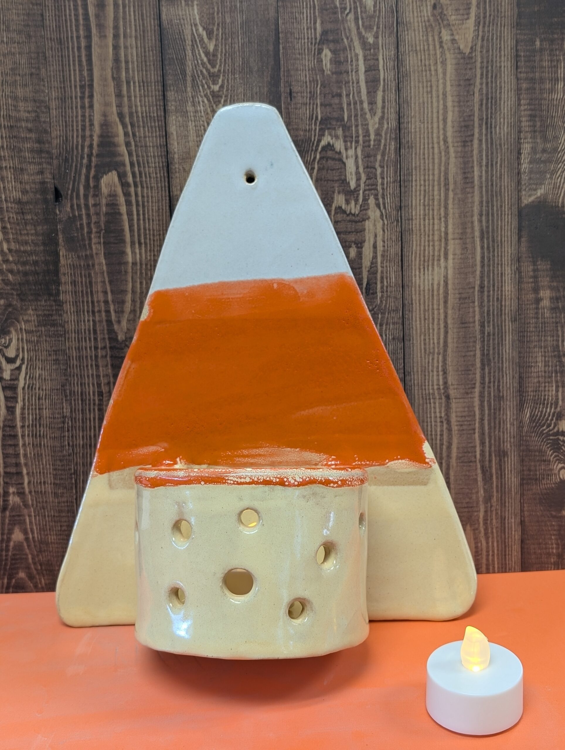 Candy Corn Candle Sconce